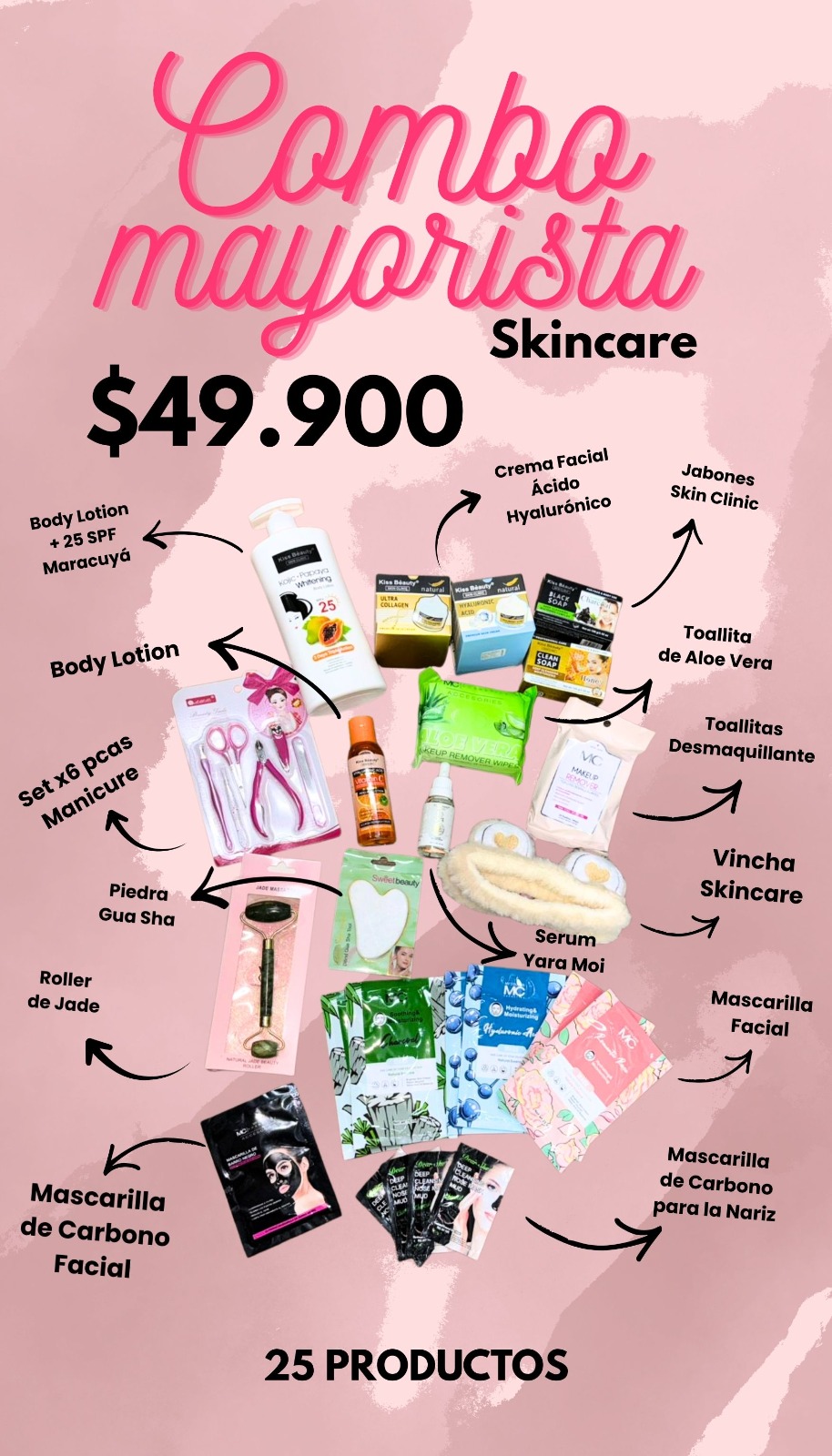 Combo Mayorista Skincare - 25 Productos